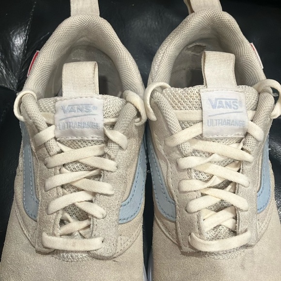 Vans men’s size 7 1/2 grey/ Beige / light blue Sneakers / runners SOME WEAR - Picture 3 of 16